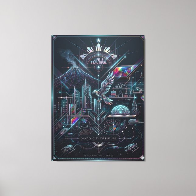 Lienzo Davao: Ciudad del Futuro (Anverso)