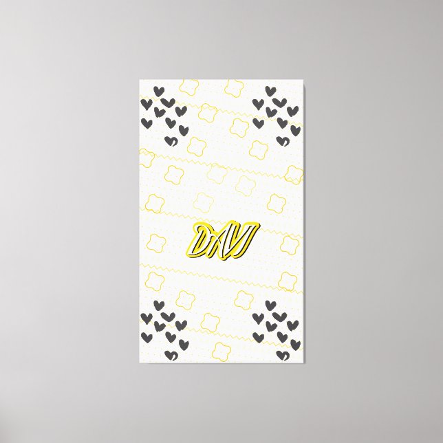 Lienzo Davi, nome pessoal de caligrafia desenhada à mão (Anverso)