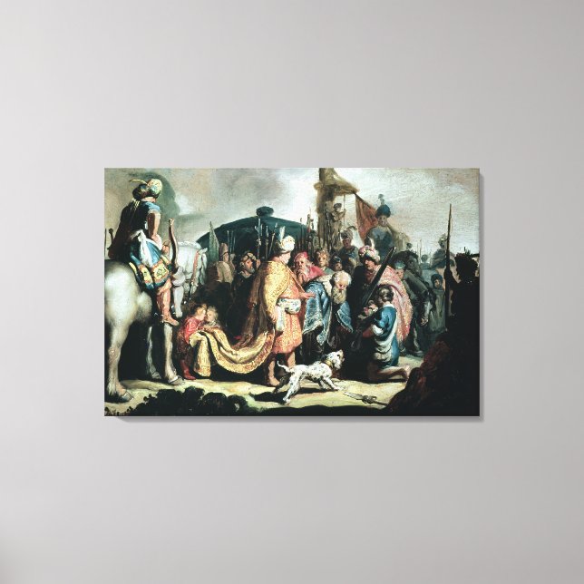 Lienzo David ofrece la cabeza de Goliat al rey Saul (Anverso)
