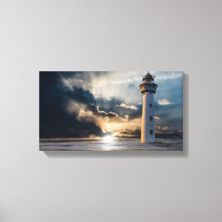 Lienzo Daybreak de Ocean Lighthouse