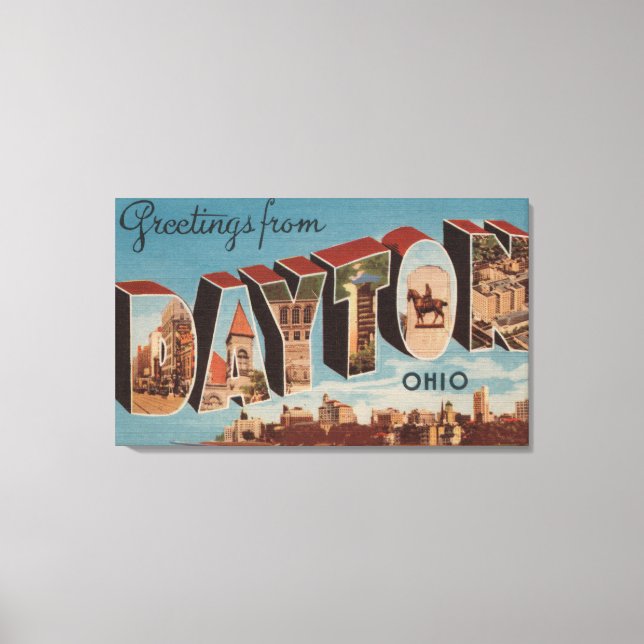 Lienzo Dayton, OhioLarge Letter ScenesDayton, OH (Anverso)