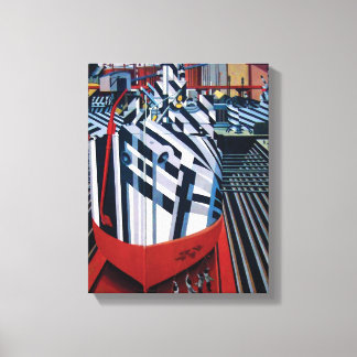 Lienzo Dazzle-ships in Drydock at Liverpool Abstract Art 