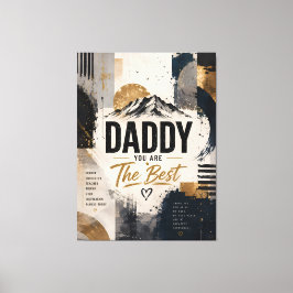 Lienzo de Agradecimiento al Papá Abstracto Moderno