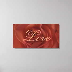 Lienzo de amor de rosa roja