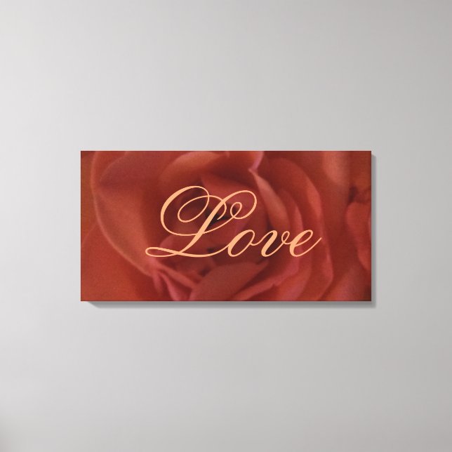 Lienzo de amor de rosa roja (Anverso)