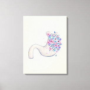 Lienzo de anatomía floral de Stomach para centro m