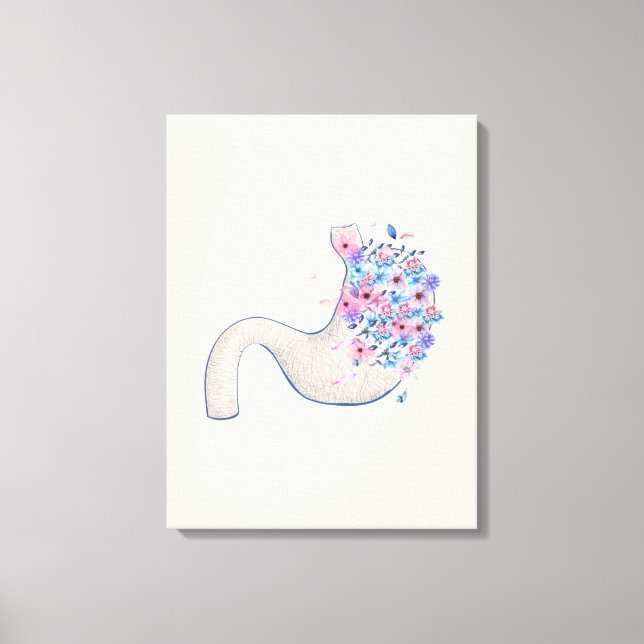 Lienzo de anatomía floral de Stomach para centro m (Anverso)
