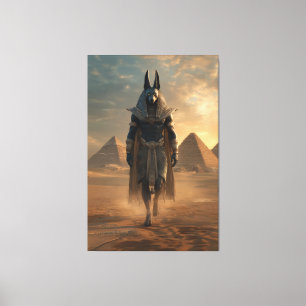 Lienzo de Anubis – Arte mural de mitología egipcia