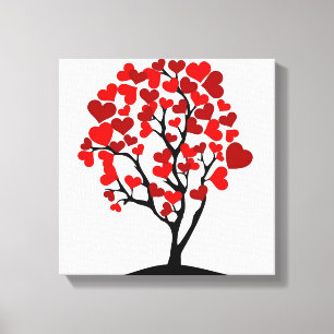 Lienzo de árbol del corazón