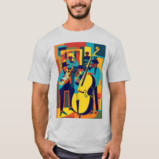 Lienzo de armonía de jazz: camiseta abstracta de a