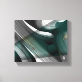 Lienzo de arte abstracto de tendencia 10x8" negro