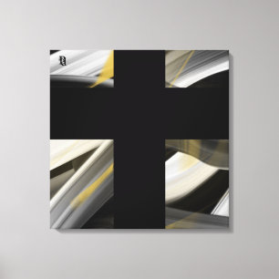 Lienzo de arte abstracto de tendencia 24x24" negro