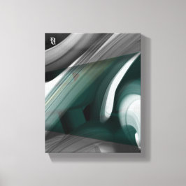 Lienzo de arte abstracto de tendencia 8x10" negro