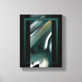 Lienzo de arte abstracto de tendencia 8x10" negro