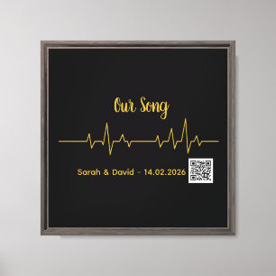 Lienzo de Arte de Canción de Onda de Sonido Grande