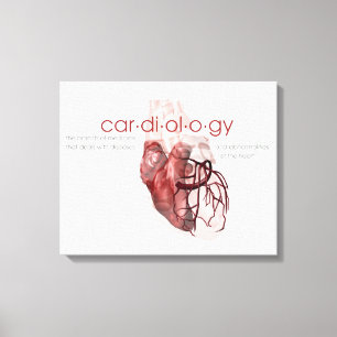 Lienzo de arte de definición de cardiología