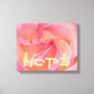 Lienzo de Arte de Esperanza Impresiones Flor Rosa 