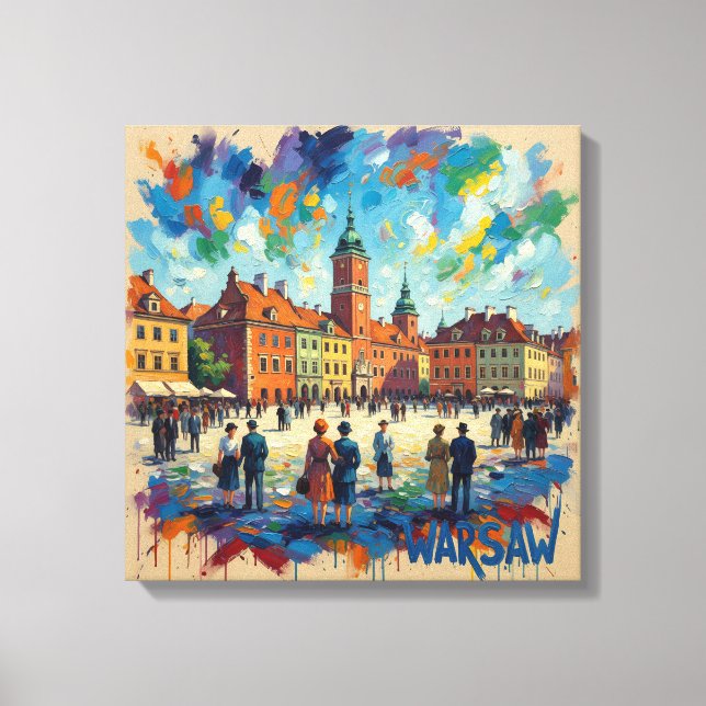 Lienzo de Arte de la Plaza del Casco Antiguo de Va (Anverso)