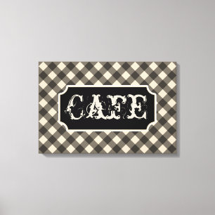 Lienzo de Arte de Pared de Señal de Café Vintage N
