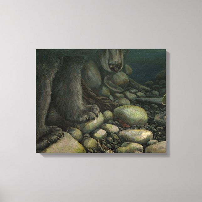 Lienzo de arte de peces Arte de pescar arte de lie (Anverso)