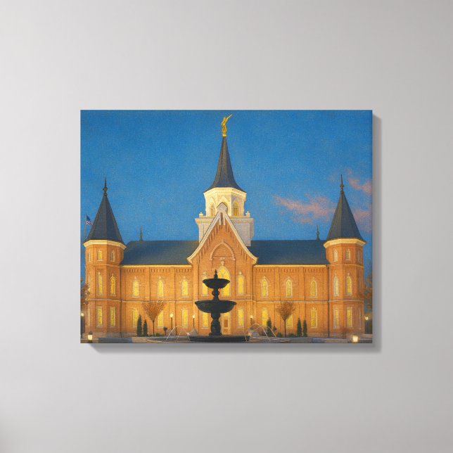 Lienzo de arte de Provo City Center Temple Paintin (Anverso)