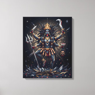 Lienzo de arte geométrico de Maa Kali