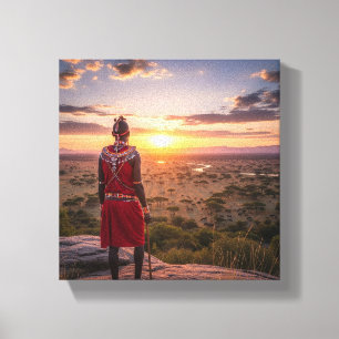 lienzo de arte Maasai
