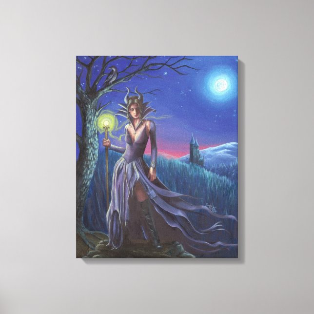 Lienzo de arte maléfico durmiente bella Villain (Anverso)