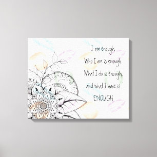lienzo de arte mural de cita de mandala inspirador