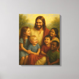 Lienzo De Arte Parcial De Jesus And Children™ LDS