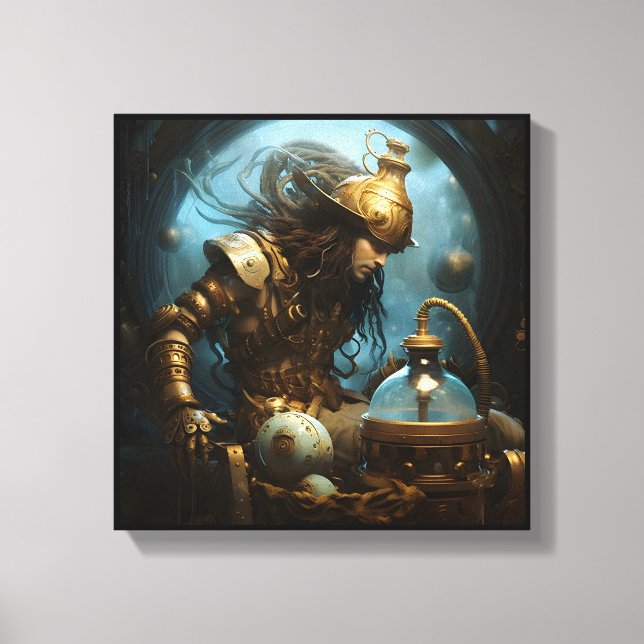 Lienzo de Arte Zodiaco de Acuario (Anverso)