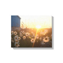 lienzo de atardecer ártico