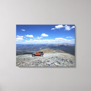 Lienzo de aventura de montaña Jeep