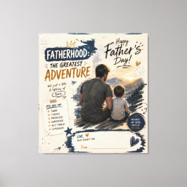Lienzo de aventura de paternidad personalizada