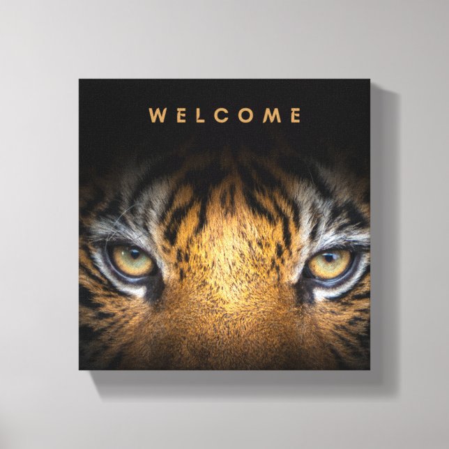 Lienzo de caras Tiger de bienvenida (Anverso)
