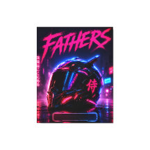 Lienzo de casco de motorista cibercore Padre