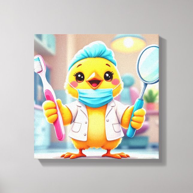Lienzo de Chick Dentista  (Anverso)