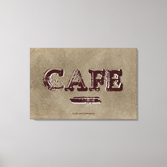 Lienzo de cocina de café vintage - Café turco (Anverso)
