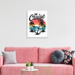 Lienzo De crucero en palmera de coco vacaciones de verano
