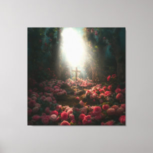 Lienzo de cruz cristiana único para la decoración