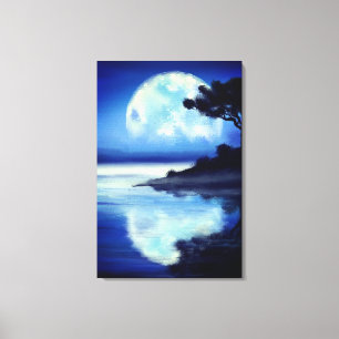Lienzo de Cuentos de Luna Impresión Pintura Espejo