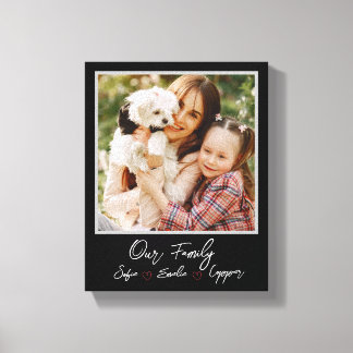 Lienzo de familia de fotos personalizado