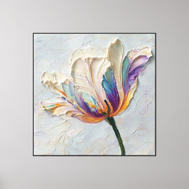 Lienzo de Flor Abstracta Prism Bloom (Anverso)