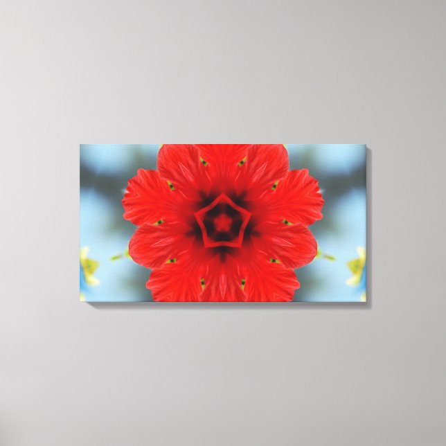 Lienzo de Flor Roja (Anverso)