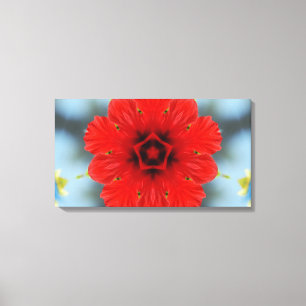 Lienzo de Flor Roja