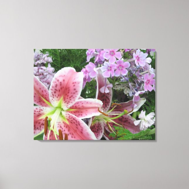 Lienzo de flores de bonito - 4 paneles (Anverso)