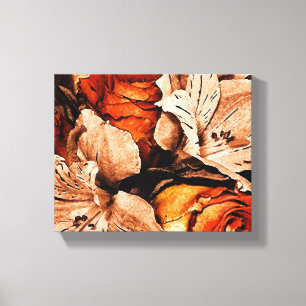 lienzo de flores de otoño