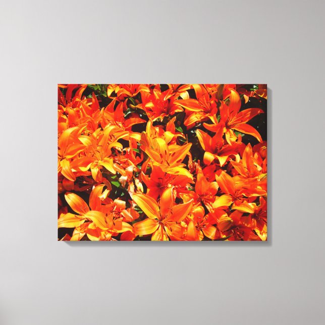 Lienzo de flores Lily Naranja de Incendios (Anverso)