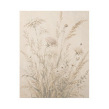 Lienzo de flores silvestres costeras neutrales