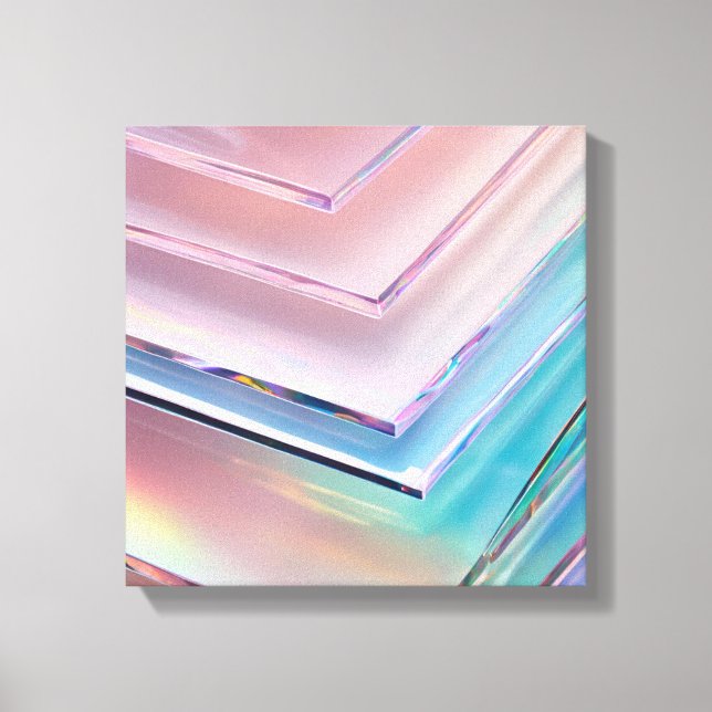 Lienzo de fondo holográfico pastel (Anverso)